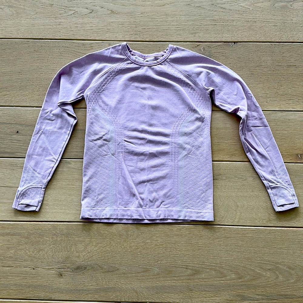 Lavender Sparkle Athleta Girl Top Long Sleeve size XS/6